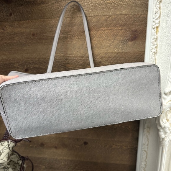 Michael Kors Grey Studded Saffiano Leather Tote - Picture 6 of 7